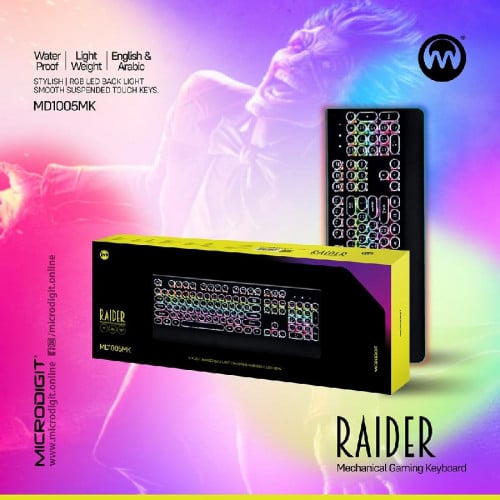 لوحة مفاتيح ميكانيكية RAIDER لوحة مفاتيح الكمبيوتر...