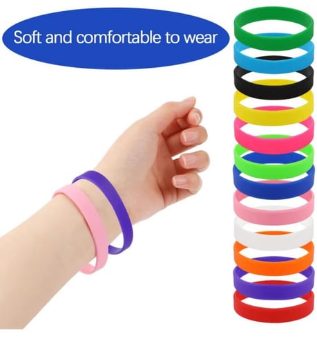 12 × سوار سيليكون مطاطي بألوان متنوعة