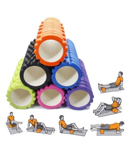 اسطوانة فوم رولر لتدليك الظهر اخضر