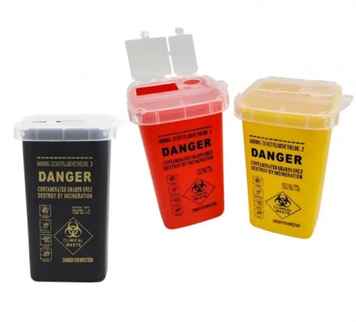 حاوية طبية للإبر الجافة | 1L Medical Trash
