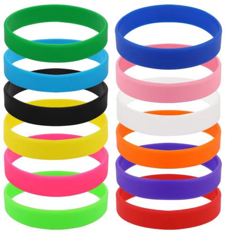 12 × سوار سيليكون مطاطي بألوان متنوعة