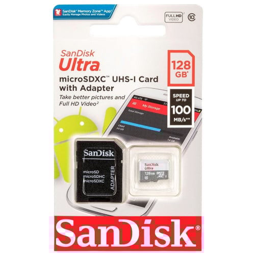 بطاقة ذاكرة SanDisk 128GB