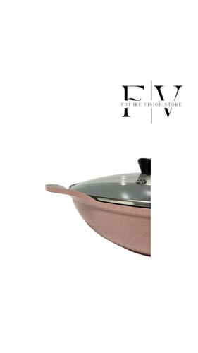 طاوة قلي جرانيت نيوفلام اكستيرما لون وردي مقاس 36س...