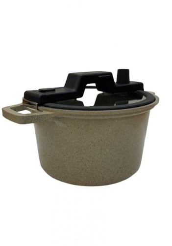 قدر نيوفلام الذكي بضغط البخار 5.4 لتر غرانيت - بيج