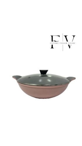 طاوة قلي جرانيت نيوفلام اكستيرما لون وردي مقاس 36س...