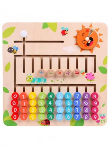 لوح تعليم الحساب الخشبي