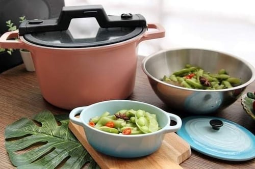 قدر نيوفلام الذكي بضغط البخار 5.4 لتر غرانيت - ورد...