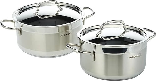 طقم قدور كوركماز ستانلس ستيل برولاين مكون من 9 قطع