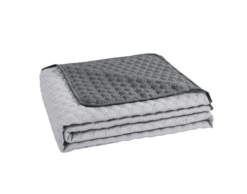 طقم مفرش فاخر ٦ قطع مقاس مزدوج – رمادي