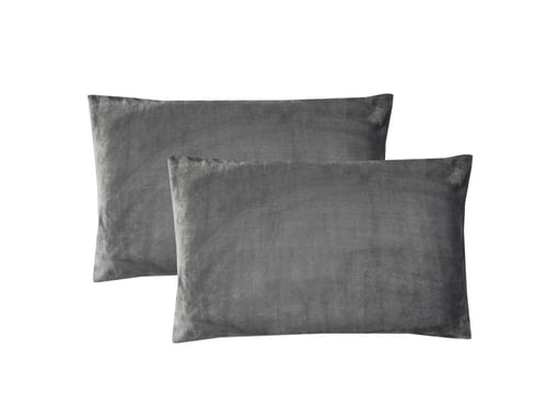 طقم لحاف شتوي فانيلا مخمل ٦ قطع مقاس مزدوج – رمادي