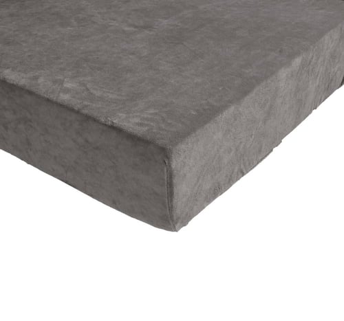 طقم لحاف شتوي فانيلا مخمل ٦ قطع مقاس مزدوج – رمادي