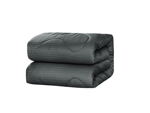 طقم لحاف الفندقى ٦ قطع مقاس مزدوج – رمادي غامق