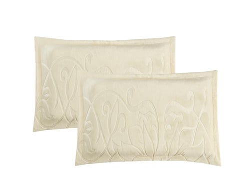 طقم لحاف شتوي فانيلا مخمل ٦ قطع مقاس مزدوج –كريمي