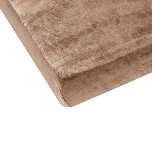 طقم لحاف شتوي فانيلا مخمل ٦ قطع مقاس مزدوج – بني