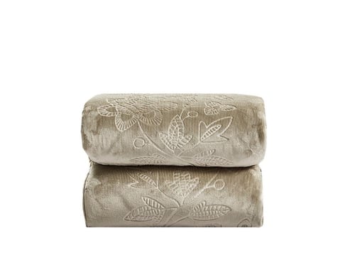 طقم لحاف شتوي فانيلا مخمل ٦ قطع مقاس مزدوج – بيج