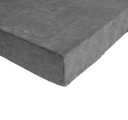 طقم لحاف شتوي فانيلا مخمل ٦ قطع مقاس مزدوج – رمادي