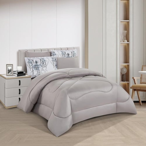 طقم لحاف مشجر مزدوج مكون ٦ قطع، مقاس مزدوج – زهري...