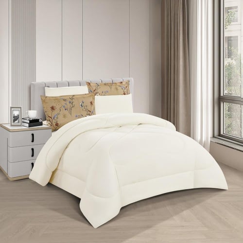 طقم لحاف مشجر مزدوج مكون ٦ قطع، مقاس مزدوج – زهري...