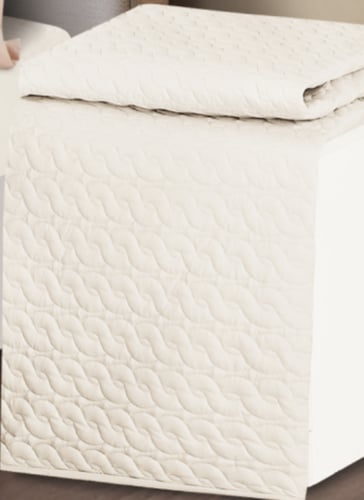 طقم لحاف شامل للمواسم مع تطريز سادة مزدوج مكون ٦ ق...