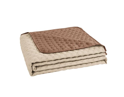 طقم مفرش فاخر ٦ قطع مقاس مزدوج – بني