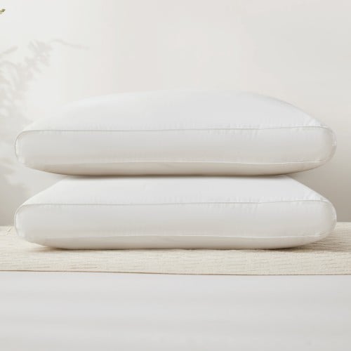 مجموعة مخدات اوفال فائقة النعومة للنوم قماش 100% ق...