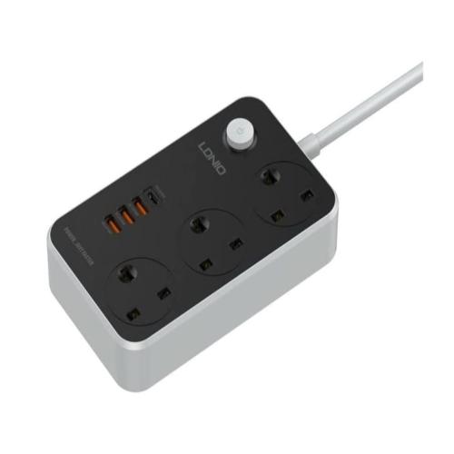 توصيلة كهربائية لدنيو مقاومة للحريق بثلاثة مقابس ك...