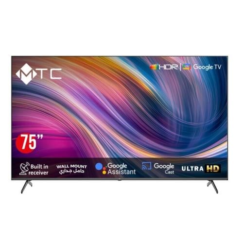 شاشة ذكية ام تي سي 75 بوصة – 4K UHD – Google TV بت...