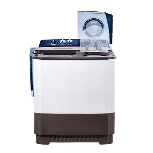 غسالة ملابس حوضين ال جي سعة 12 كيلو 3 برامج ابيض م...