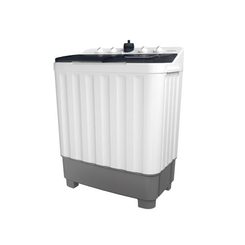 غسالة هيتاشي حوضين 8 كجم ، جسم بلاستيك، رمادي غامق...