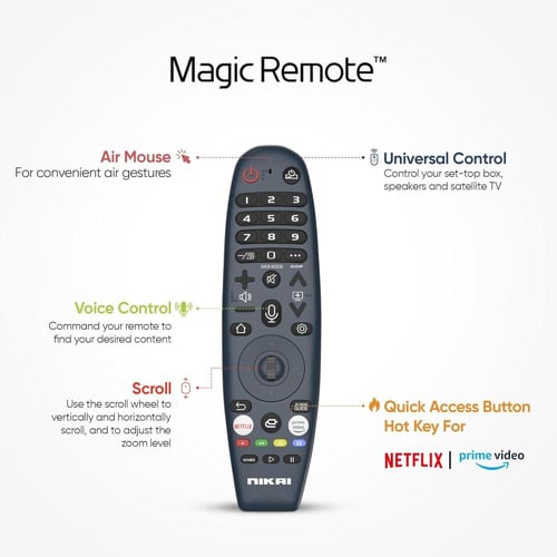 شاشة ذكية نيكاي 100 بوصة 4K Ultra HDR نظام WebOS م...