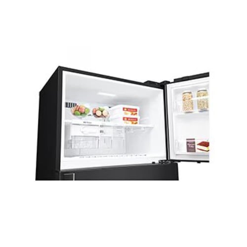 ثلاجة بابين إل جي 18 قدم بسعة 509 لتر - فريزر علوي...