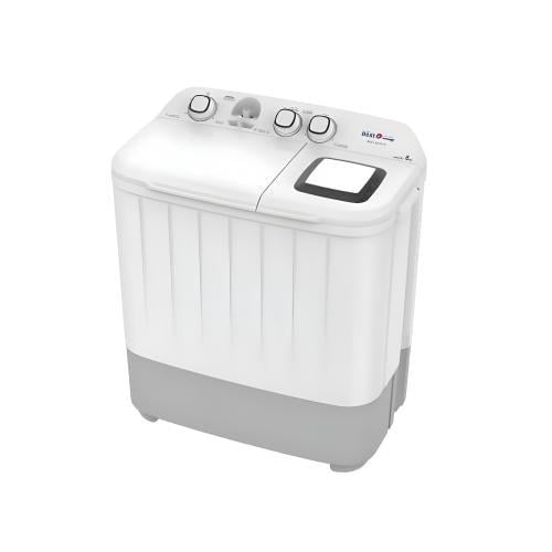 تكنو بيست غسالة حوضين - 6 كغ - أبيض - BWS-006