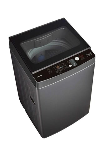 غسالة توشيبا 10 كيلو فتحة علوية فضي موديل AW-M1100...