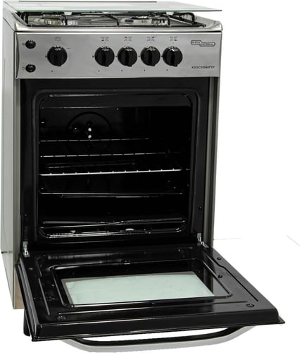 فرن غاز سوبر جنرال 55*55 مع شواية أشعال ذاتي لون ف...