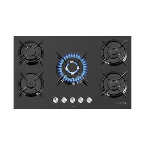 سطح غاز بلت ان كومتيل 5 عيون زجاج تركي أسود 52 * 9...