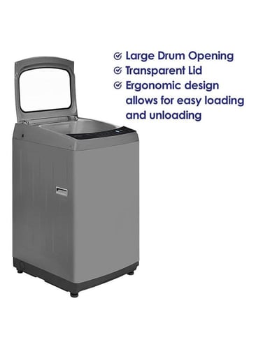 غسالة علوية سوبر جنرال سعة 10 كجم، 8 برنامج، سيلفر...