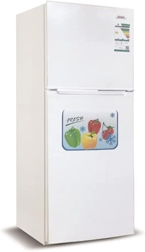 بيسك ثلاجة بابين - 9.2 قدم مكعب - 261 لتر - أبيض -...