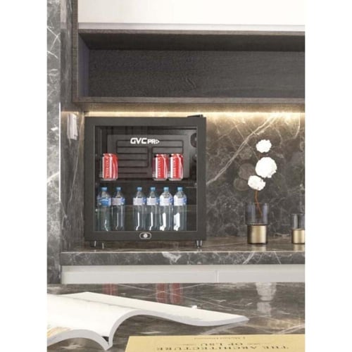 جي في سي برو ثلاجة باب واحد زجاجي - 50 لتر - أسود...