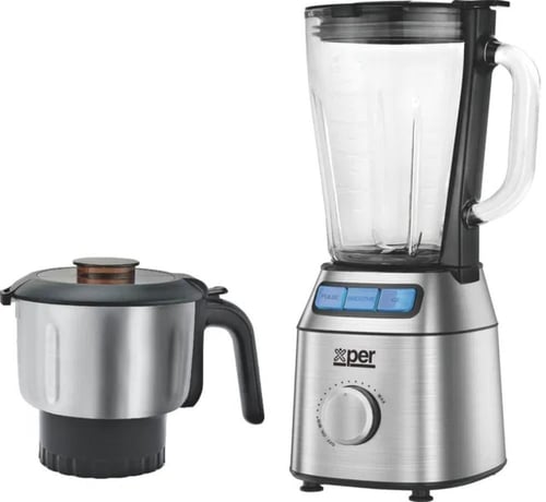 خلاط اكسبير 600 واط 1.5 لتر زجاجي مطحنة ستيل XPTB-...