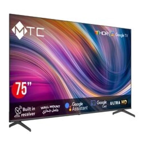 شاشة ذكية ام تي سي 75 بوصة – 4K UHD – Google TV بت...