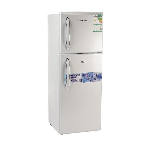 ثلاجة بابين نيكاي 4.66 قدم ثلج سلفر ضاغط صامت وموث...