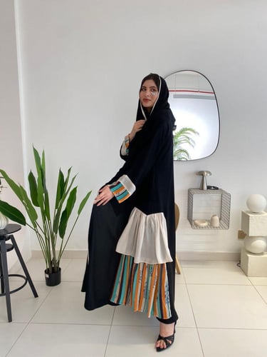 عباية كلوش كريب فخامة بسيطة