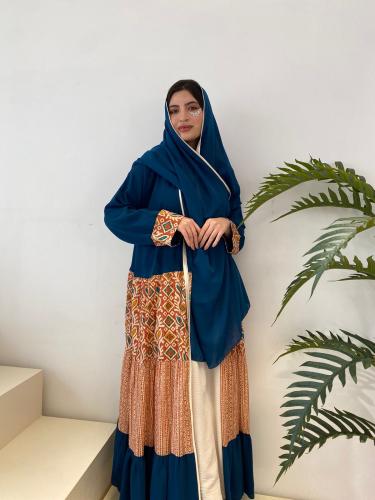 فستان تحت العبايه الون اوف وايت