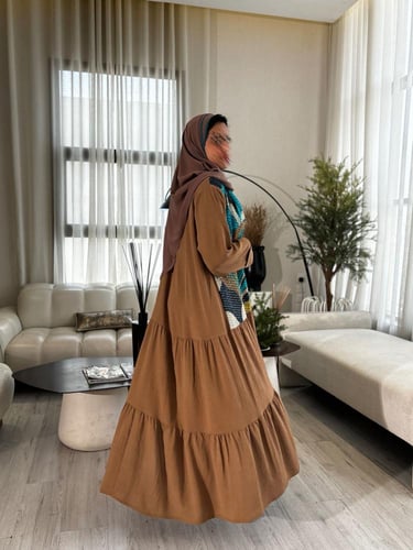 عباية كريب تصميم كلوش