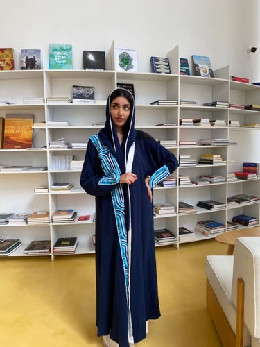 عباية كلوش كريب كحلي