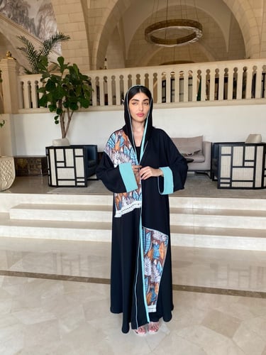 عباية كلوش كريب بألوان فخمة