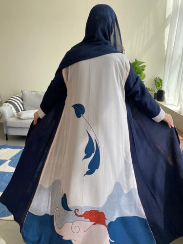 عباية كلوش كريب بستايل كلاسيكي