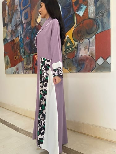 عباية قصة كلوش نوع القماش كريب وممكن تتنفذ بالون ا...