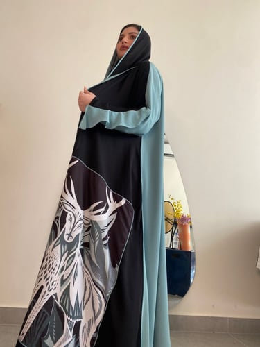 عباية كريب كلوش مع اختيار اللون