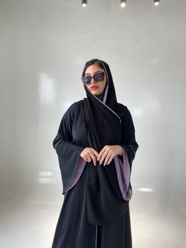 عباية قصة كلوش بالون الأسود